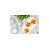 SET OF SIX LOOSE BASE TART TINS 10CM