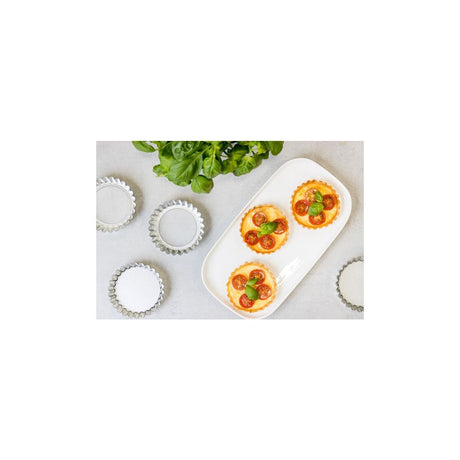 SET OF SIX LOOSE BASE TART TINS 10CM