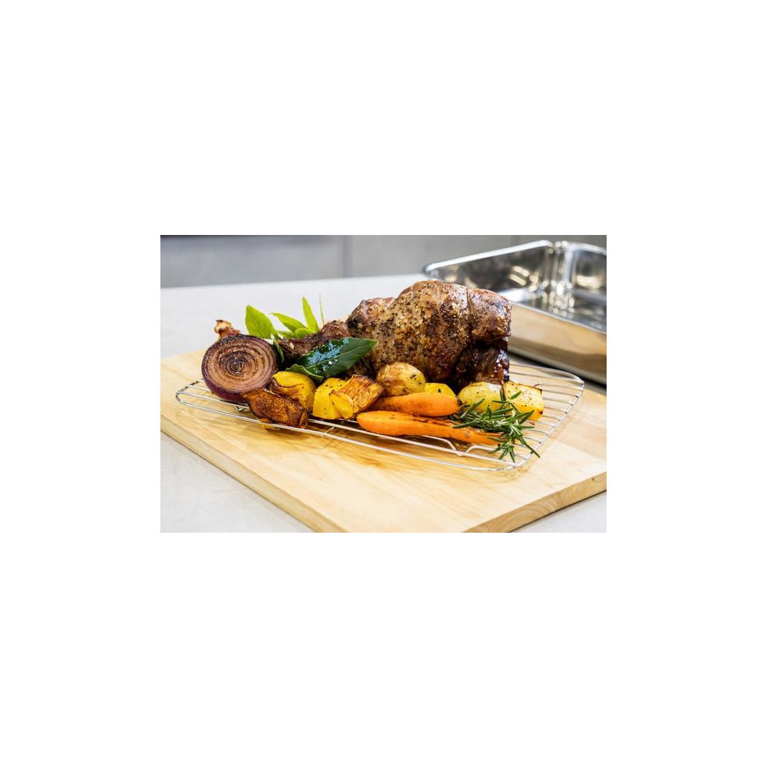 STAINLESS STEEL 38CM X 27.5CM ROASTING PAN