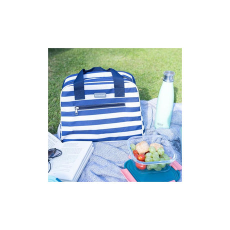 LULWORTH 11.5L BLUE STRIPE HOLDALL STYLE COOL BAG