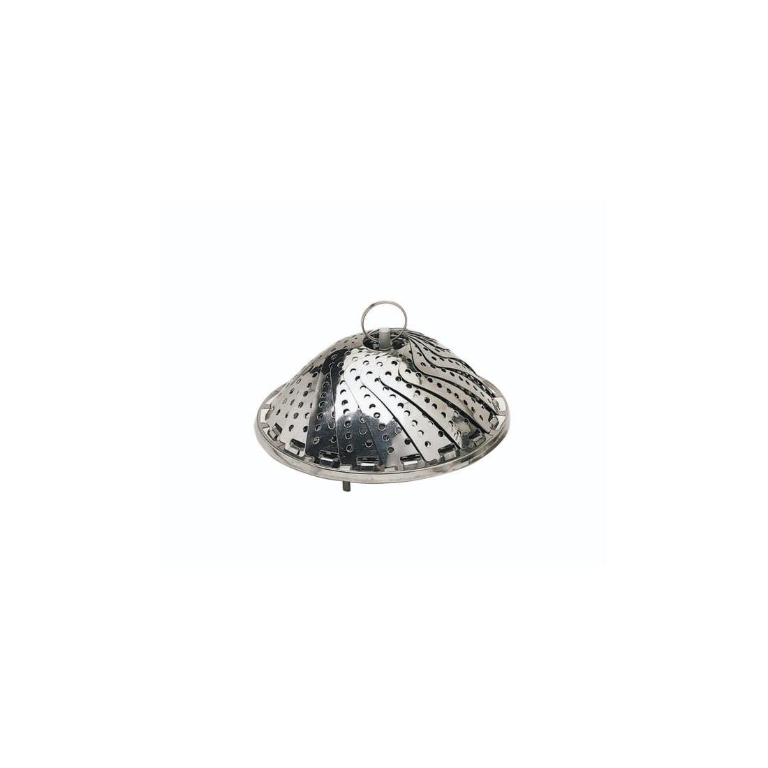 STAINLESS STEEL COLLAPSIBLE STEAMING BASKET 23CM