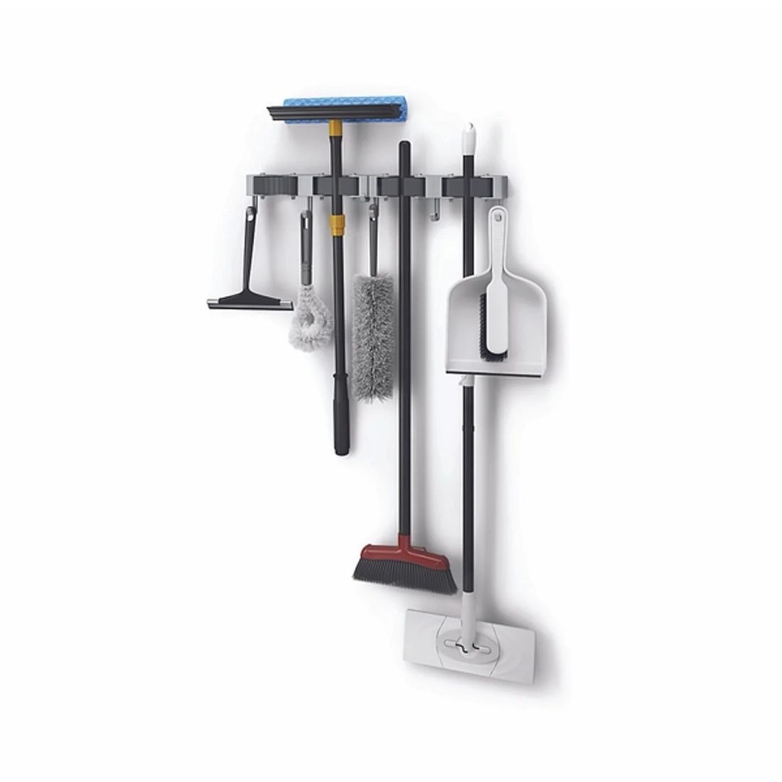 HUNG UP BROOM & MOP HOLDER