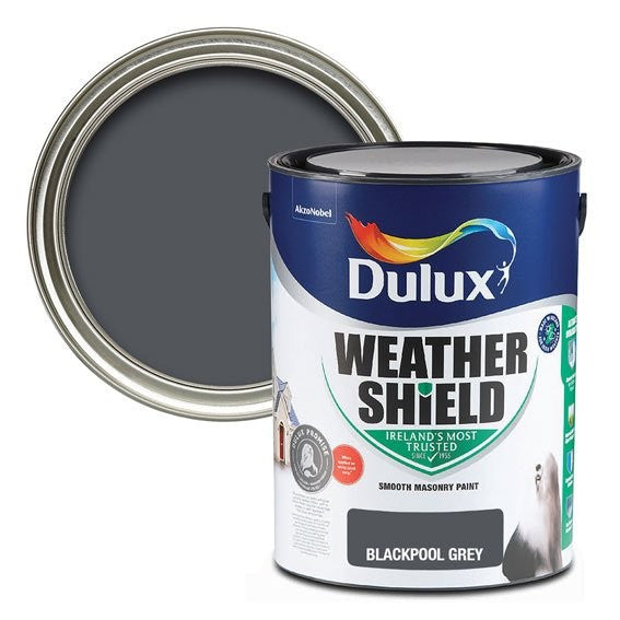 DULUX WEATHERSHIELD BLACKPOOL GREY 5L