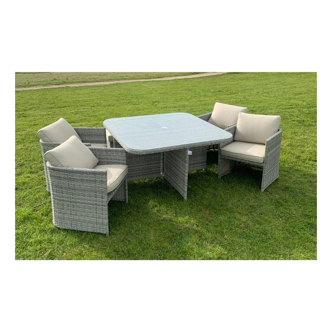 CAPRI 4+4 SEATER RATTAN CUBE GARDEN FURNITURE SET