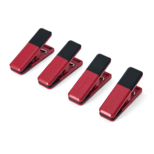 KITCHEN AID SET OF 4 SMALL KITCHEN CLIPS EMPIRE RED