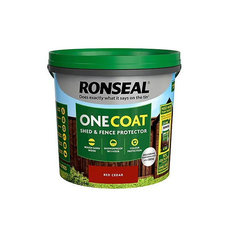 RONSEAL ONE COAT SHED & FENCE PROTECTOR RED CEDAR 5L