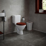 WOODLAND INSPIRED MAHOGANY TOILET SEAT WITH STAINLESS STEEL HINGES