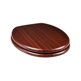 WOODLAND INSPIRED MAHOGANY TOILET SEAT WITH STAINLESS STEEL HINGES