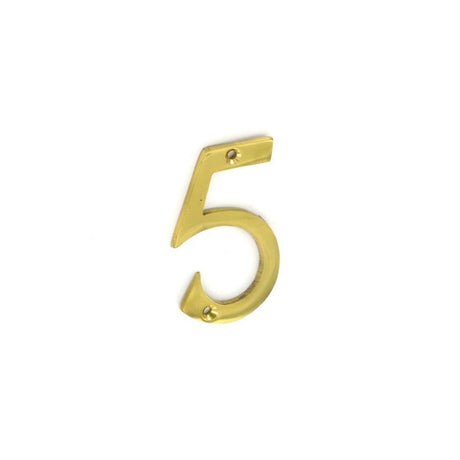 BRASS NUMERAL NO.5 75MM
