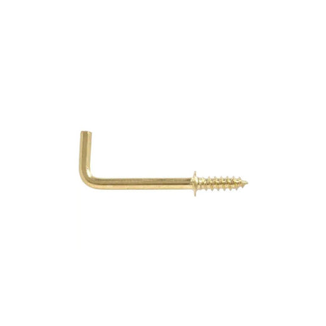 BRASS SQUARE HOOKS 19MM PACK OF FIVE