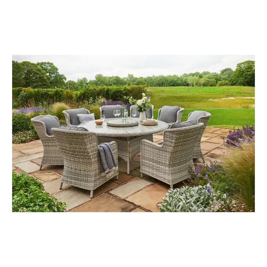 EDEN ROSE 8-SEATER OVAL RATTAN DINING SET