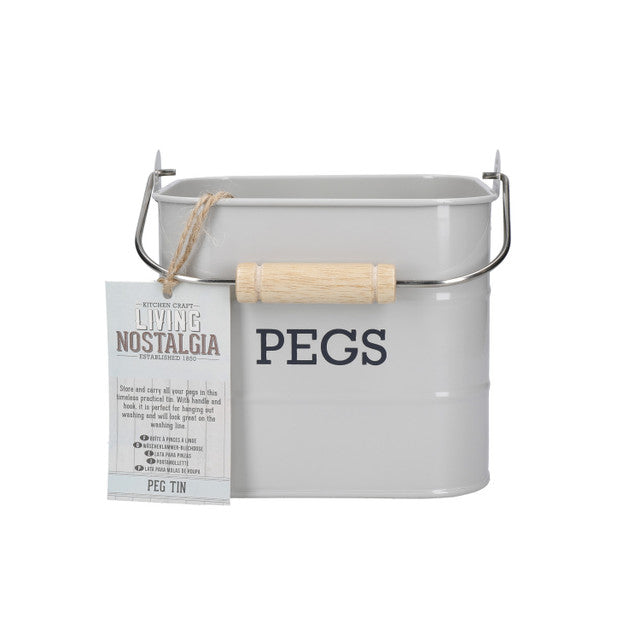 LIVING NOSTALGIA PEG TIN FRENCH GREY