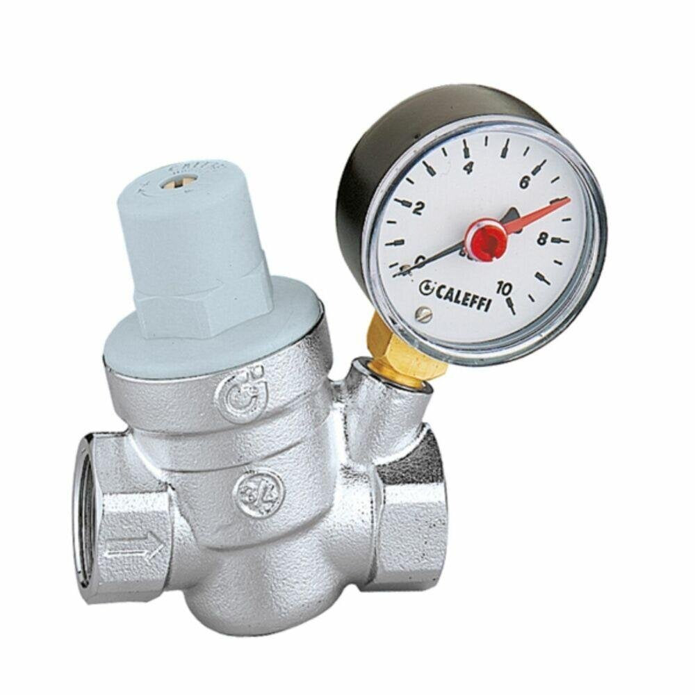 CALEFFI PRESSURE REDUCING VALVE WITH GAUGE FXF 3/4"