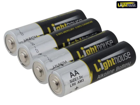 LIGHTHOUSE AA ALKALINE BATTERIES 4 PACK