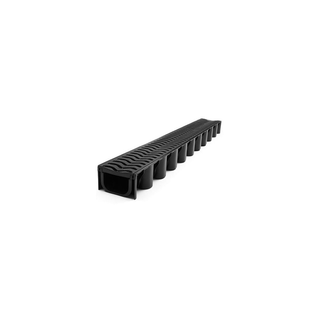 POLYDRAIN CHANNEL DRAIN BLACK PLASTIC GRATE 1M LENGTH