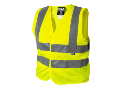 SCAN CHILDS HI-VIS WAISTCOAT YELLOW SIZE 10-13
