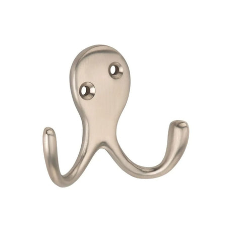 ROBE HOOK SATIN NICKEL PACK OF 2