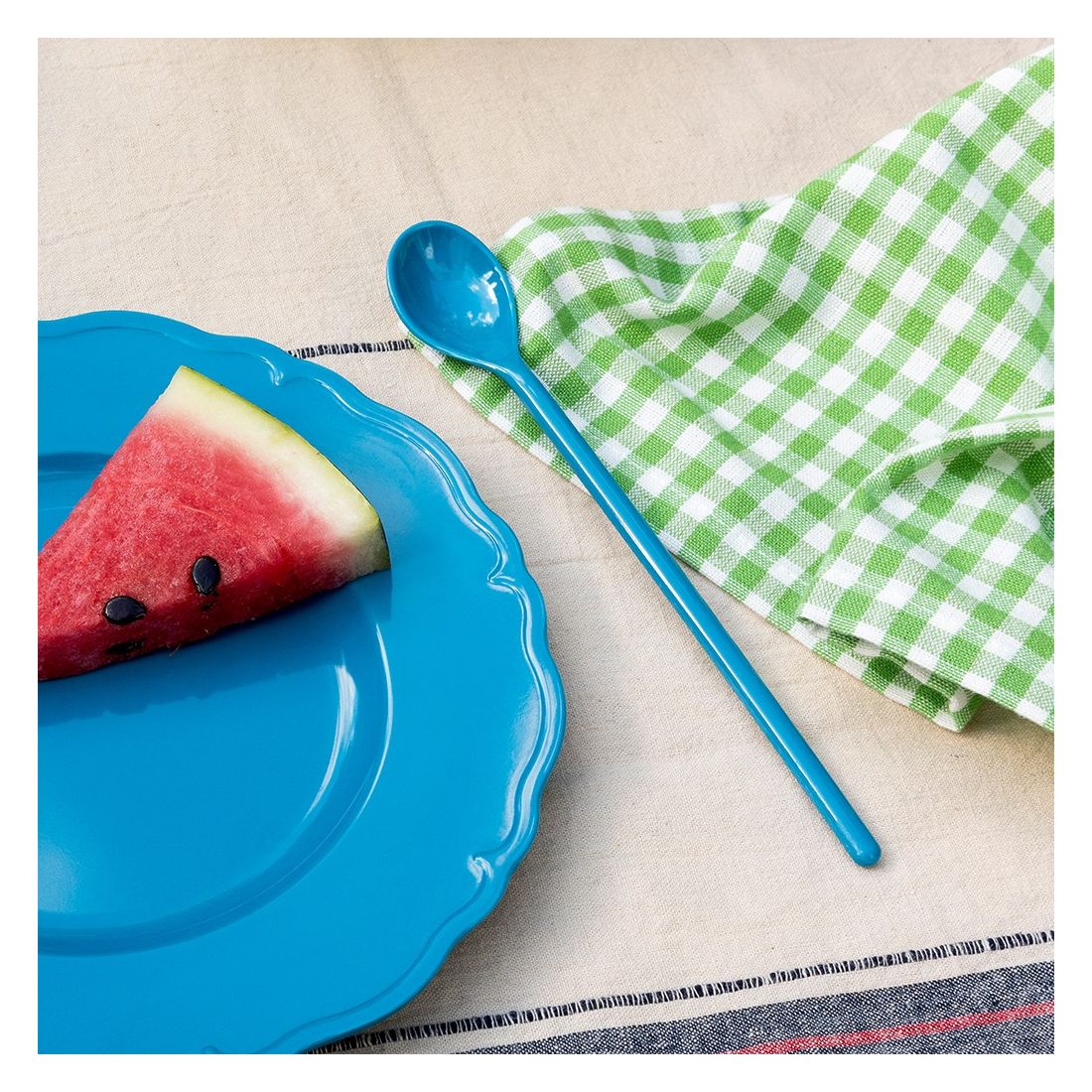 LONG HANDLED SPOON PETROL BLUE