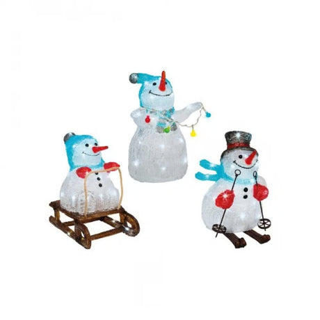 LED ACRYLIC SNOWMAN 32CM