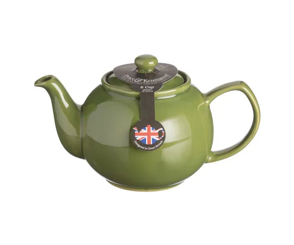 BRIGHT OLIVE GREEN 6 CUP TEAPOT