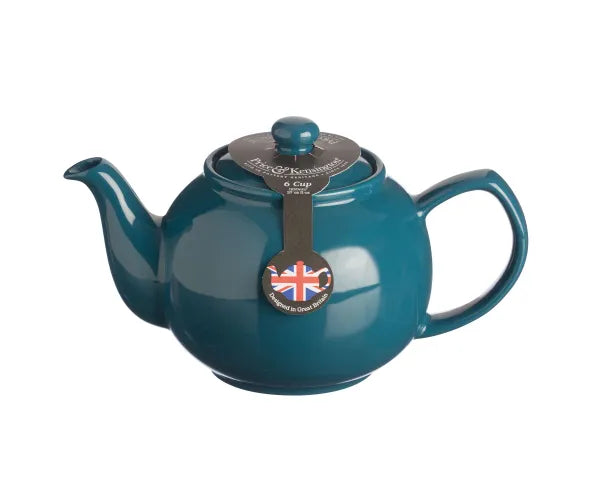 TEAL BLUE 6 CUP TEAPOT