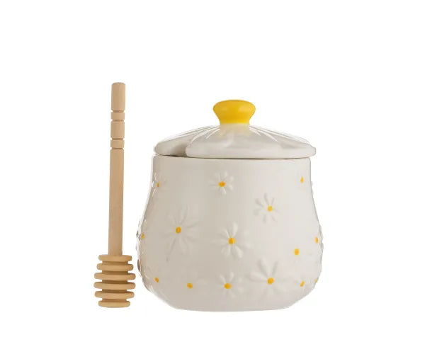 DAISIES HONEY POT AND DRIZZLER
