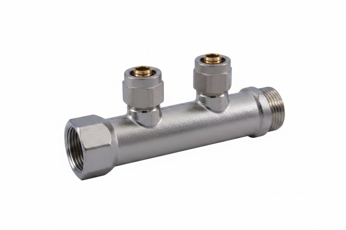 3/4" X 16 MM 2 PORT PRESS MANIFOLD
