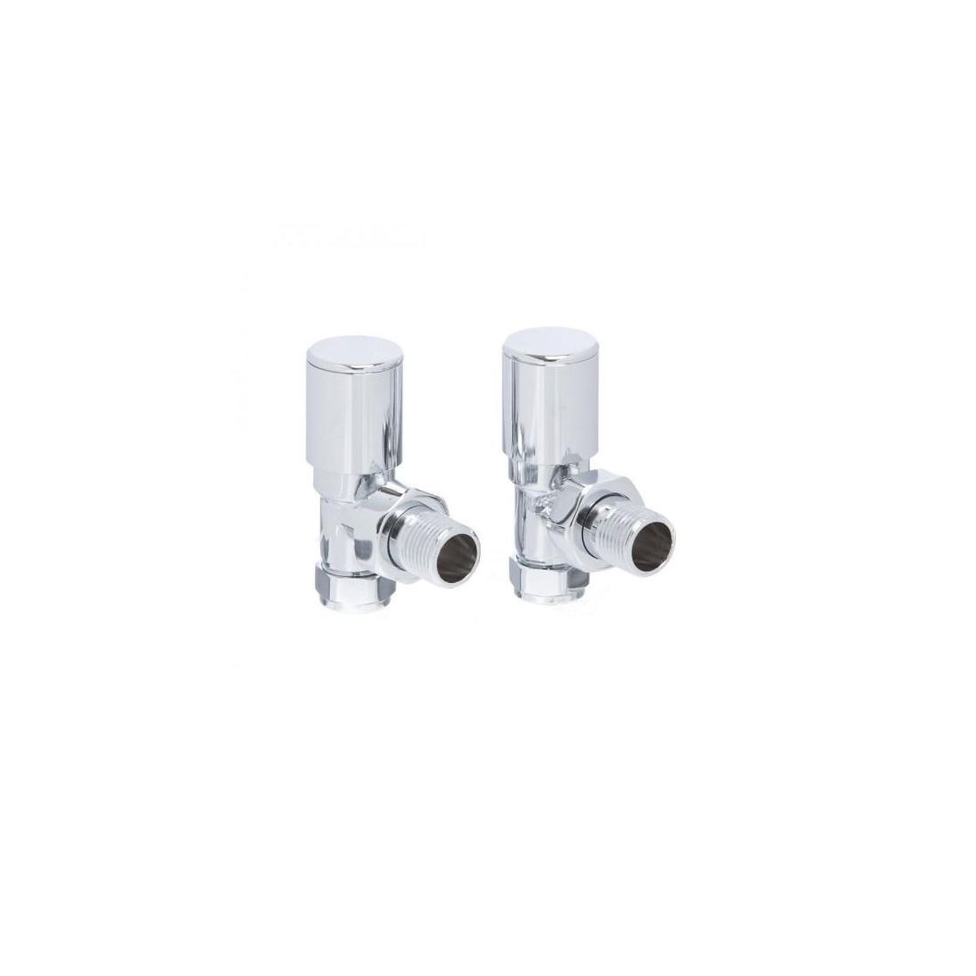 ERES MODERN CHROME ANGLED RADIATOR VALVE 1/2" PAIR