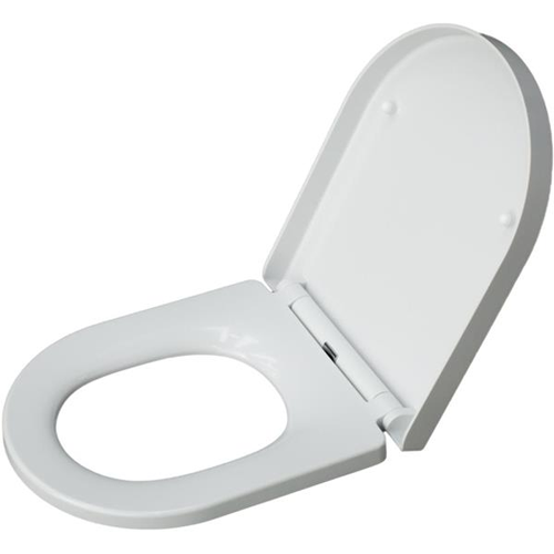 Saturn D Shaped Deluxe Soft Close Toilet Seat White