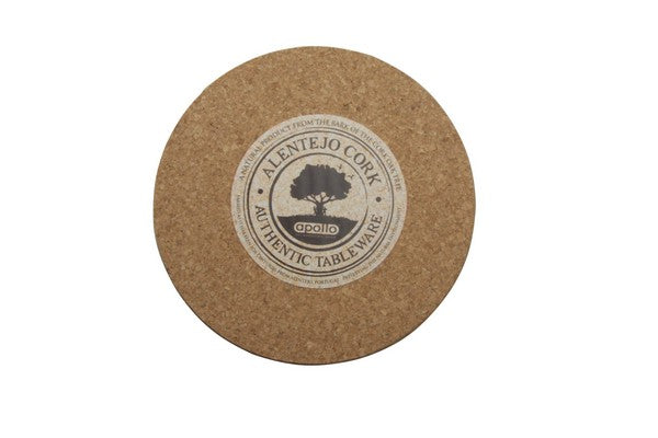 CORK PLACEMATS SET 6 22CM ROUND