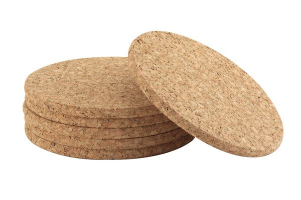 10 CM ROUND CORK COASTERS