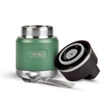 THERMOS ICON FOOD FLASK WITH HANDLE 355ML ROCK CAP GREEN