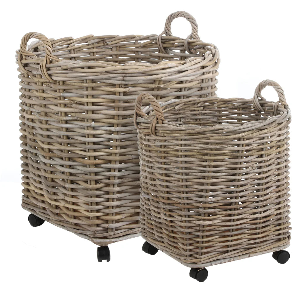 MERCIA BASKET ROUND LARGE WITH WHEELS