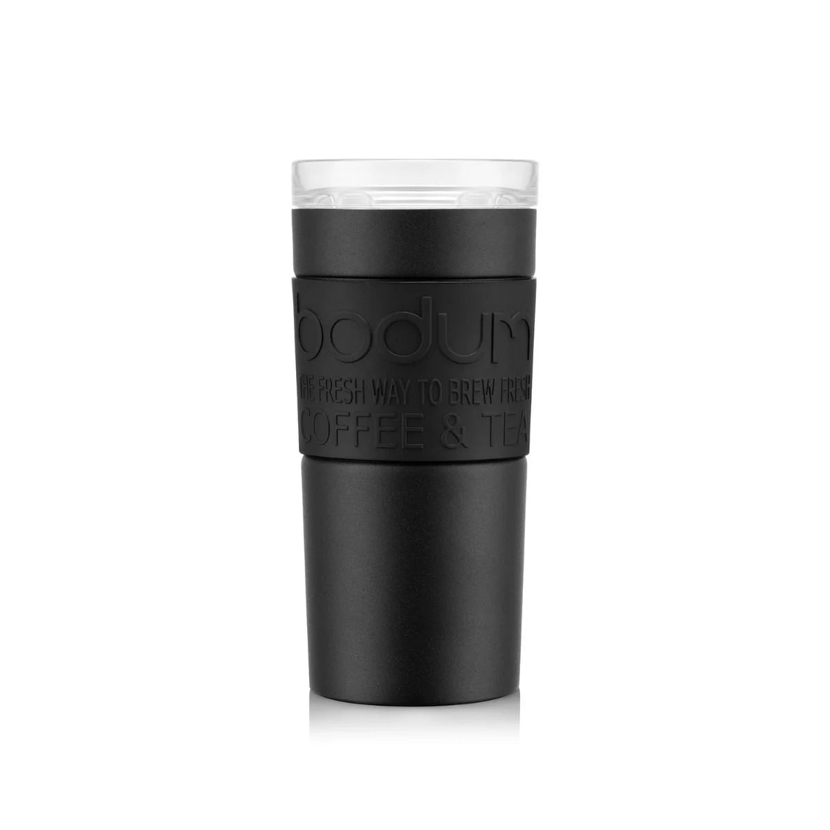 TRAVEL MUG CLEAR LID BLK