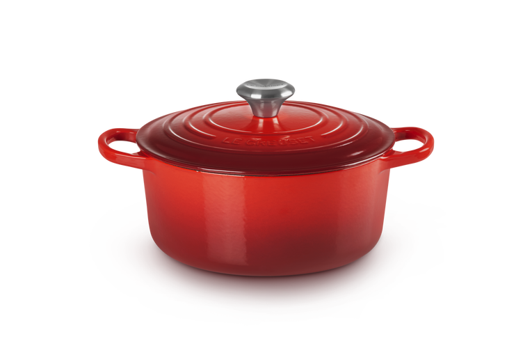 LE CREUSET 24 CM CASSEROLE CERISE