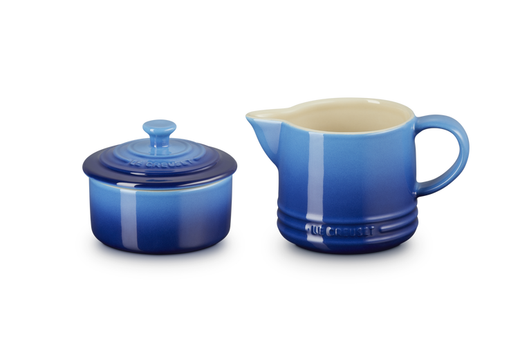 CREAM AND SUGAR SET AZURE BLUE