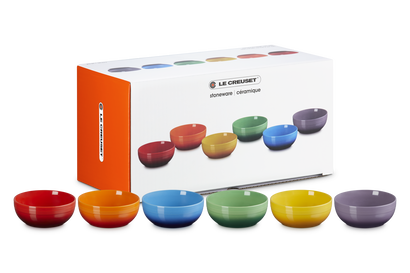 SET 6 COUPE CEREAL BOWLS RAINBOW