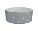 POLKA DOT GREY 18 CM DOG BOWL