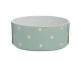 POLKA DOT SAGE 18 CM DOG BOWL