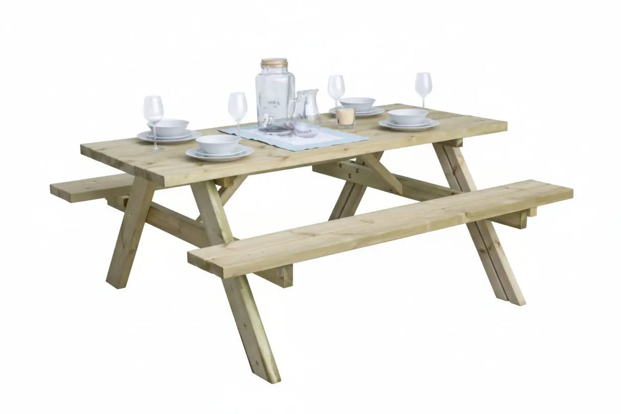 1.8m Pressure Treated Heavy Duty Picnic Bench AMALGAMATED