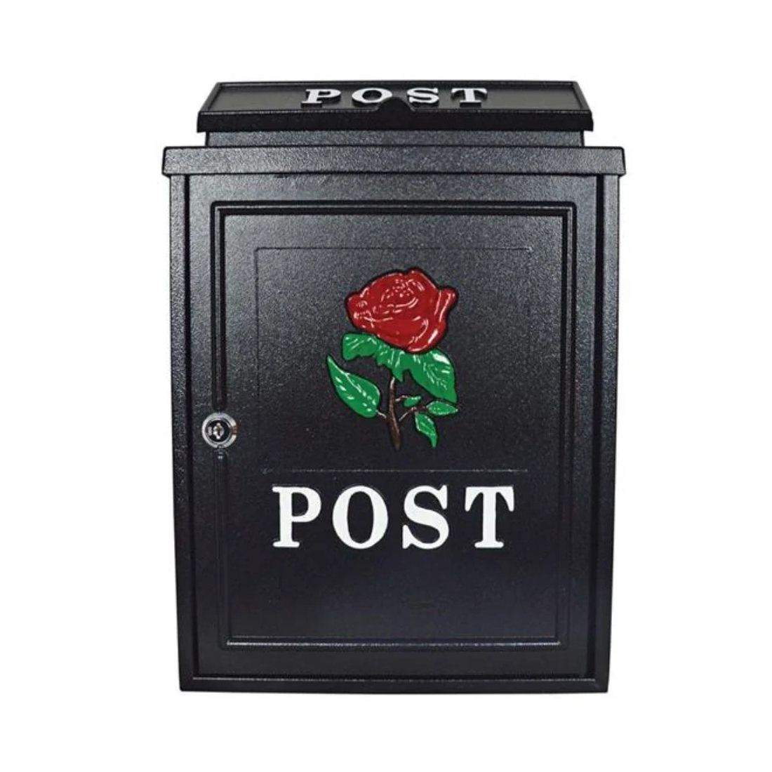 POST ZONE RED ROSE DIECAST POST BOX