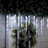 FESTIVE 24 COLOUR CHANGING ICICLE LIGHTS  WHITE TO WARM WHITE
