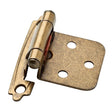 A bronze metal hinge with a square mounting plate and cylindrical pin, shown on a plain white background.
