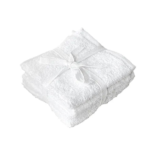 facecloths white pack of 4