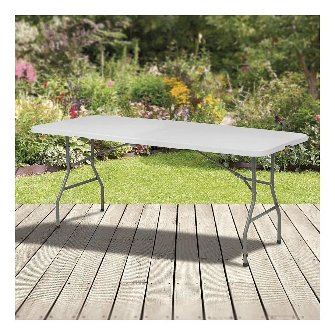 REDWOOD 1.8M FOLDING TABLE WHITE AMALGAMATED