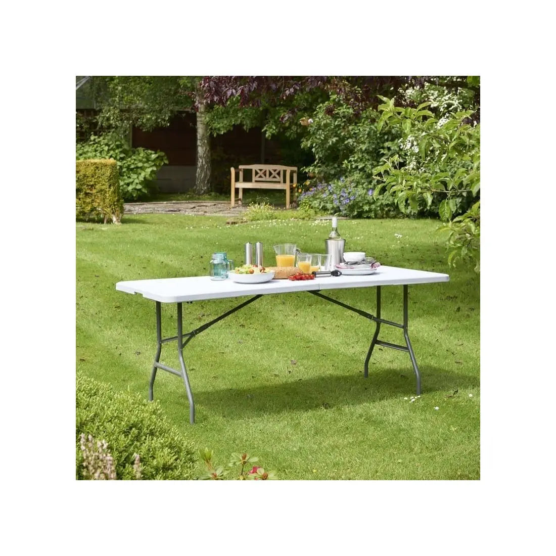 REDWOOD 1.8M FOLDING TABLE WHITE AMALGAMATED