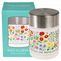 STAINLESS STEEL FOOD FLASK WILD FLOWERS