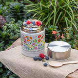 STAINLESS STEEL FOOD FLASK WILD FLOWERS