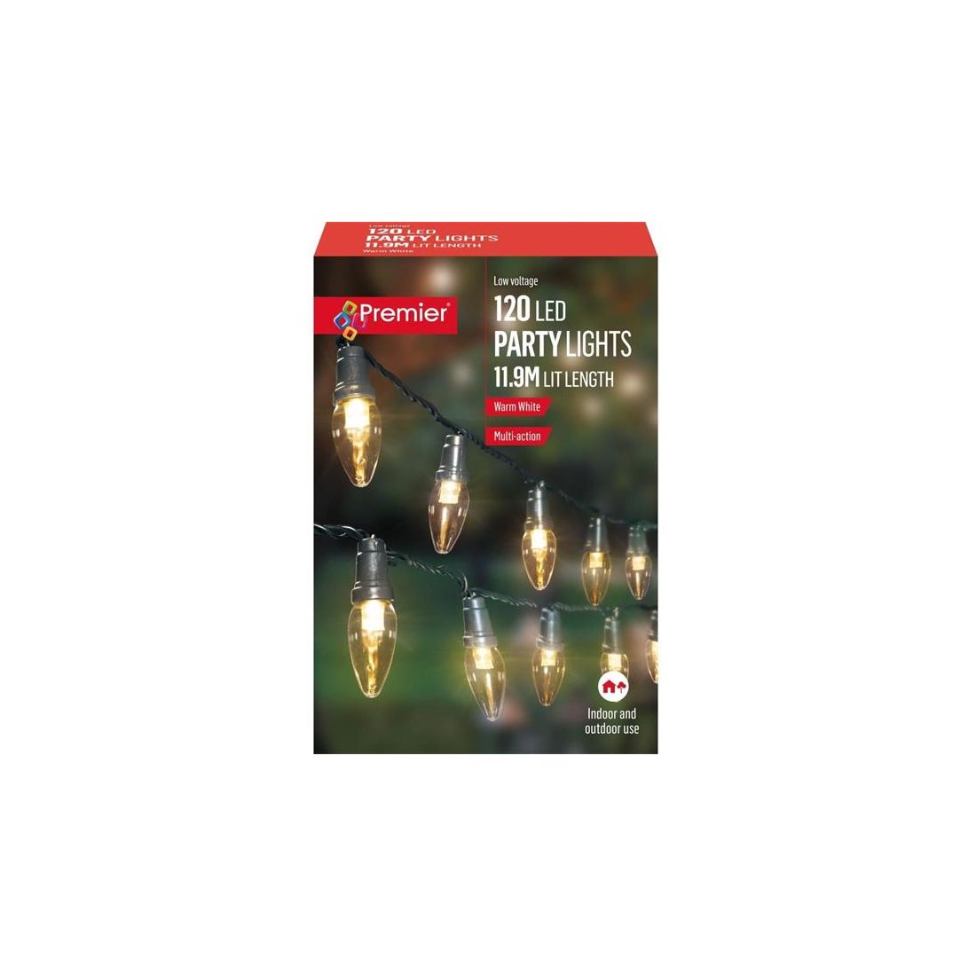 PREMIER 120 MULTI-ACTION LED PARTY LIGHTS WARM WHITE