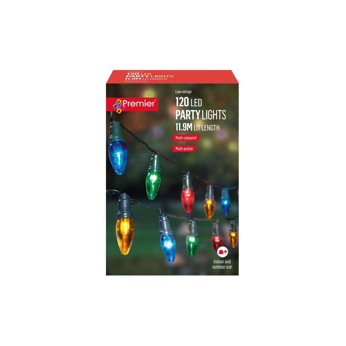 PREMIER 120 LED PARTY LIGHTS MULTI-COLOURED